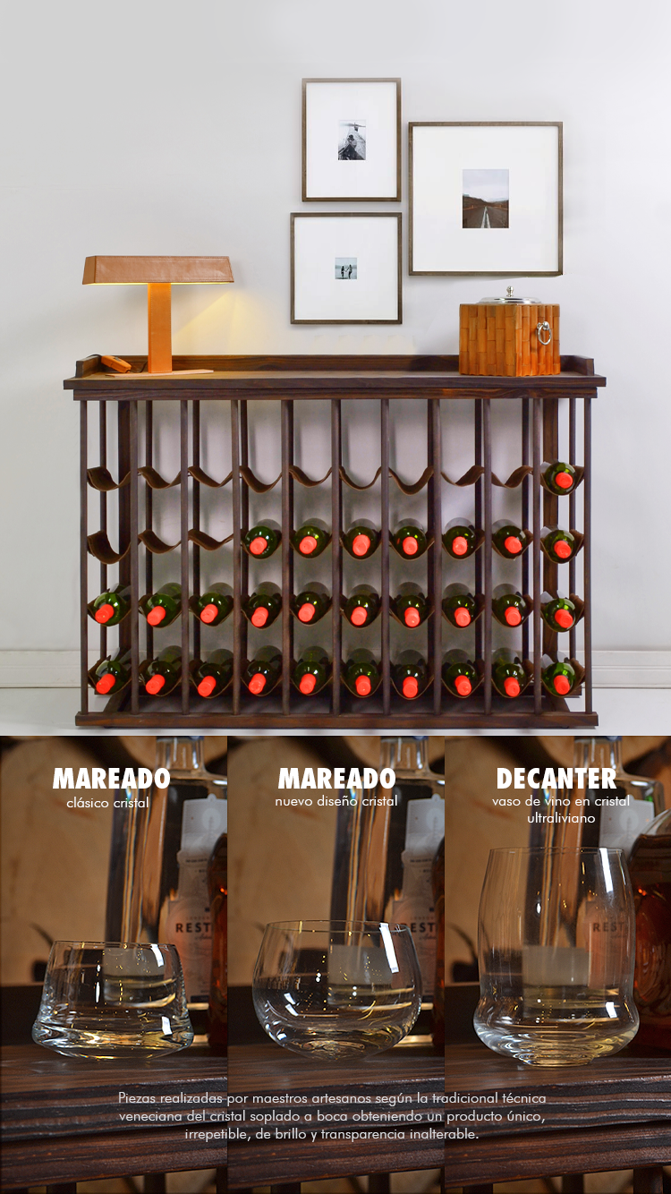 Mueble bar Cava + *Set x 4  vasos originales Daniel Wolf*